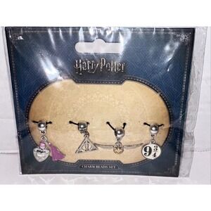 Harry Potter Silver Plated Charm Bead Set Officially Licensed Merchandise NEW